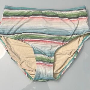 NWOT Striped Bikini Bottoms